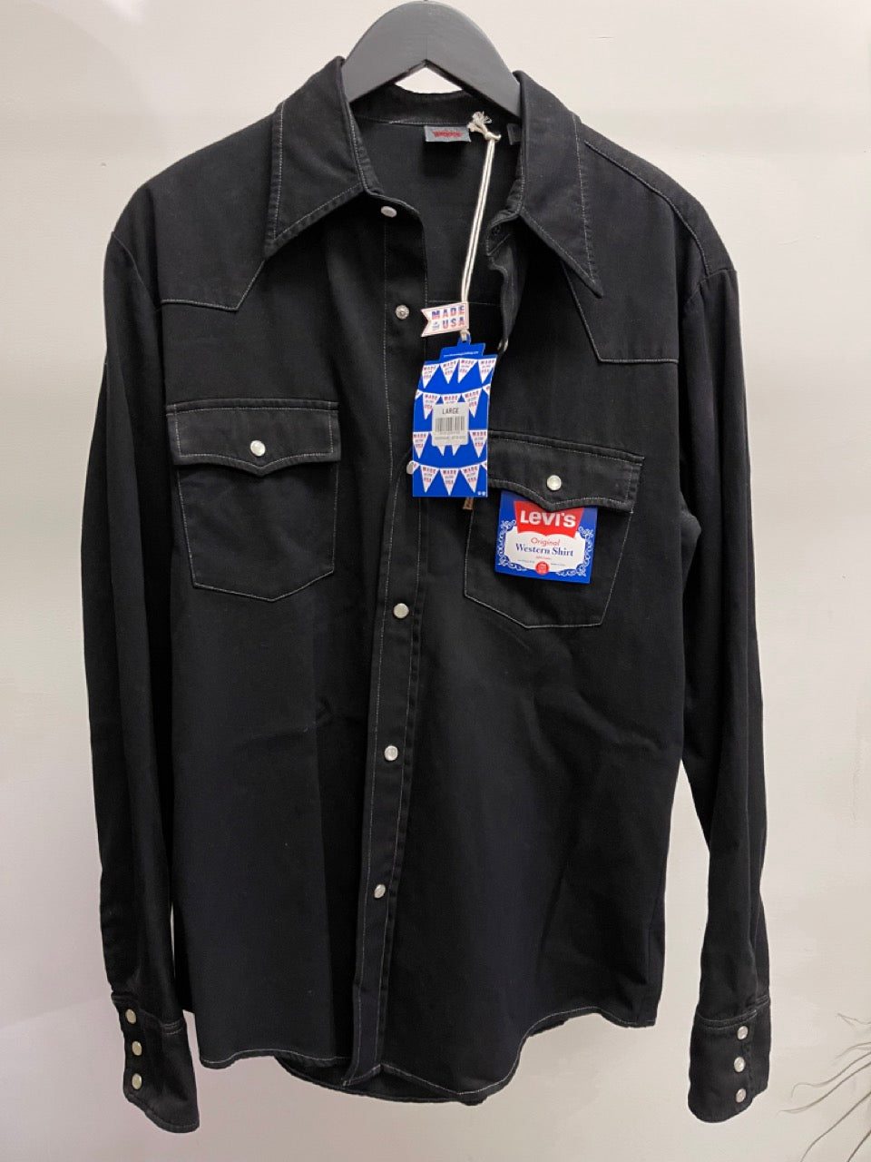 Levis vintage Mens original Black western shirts