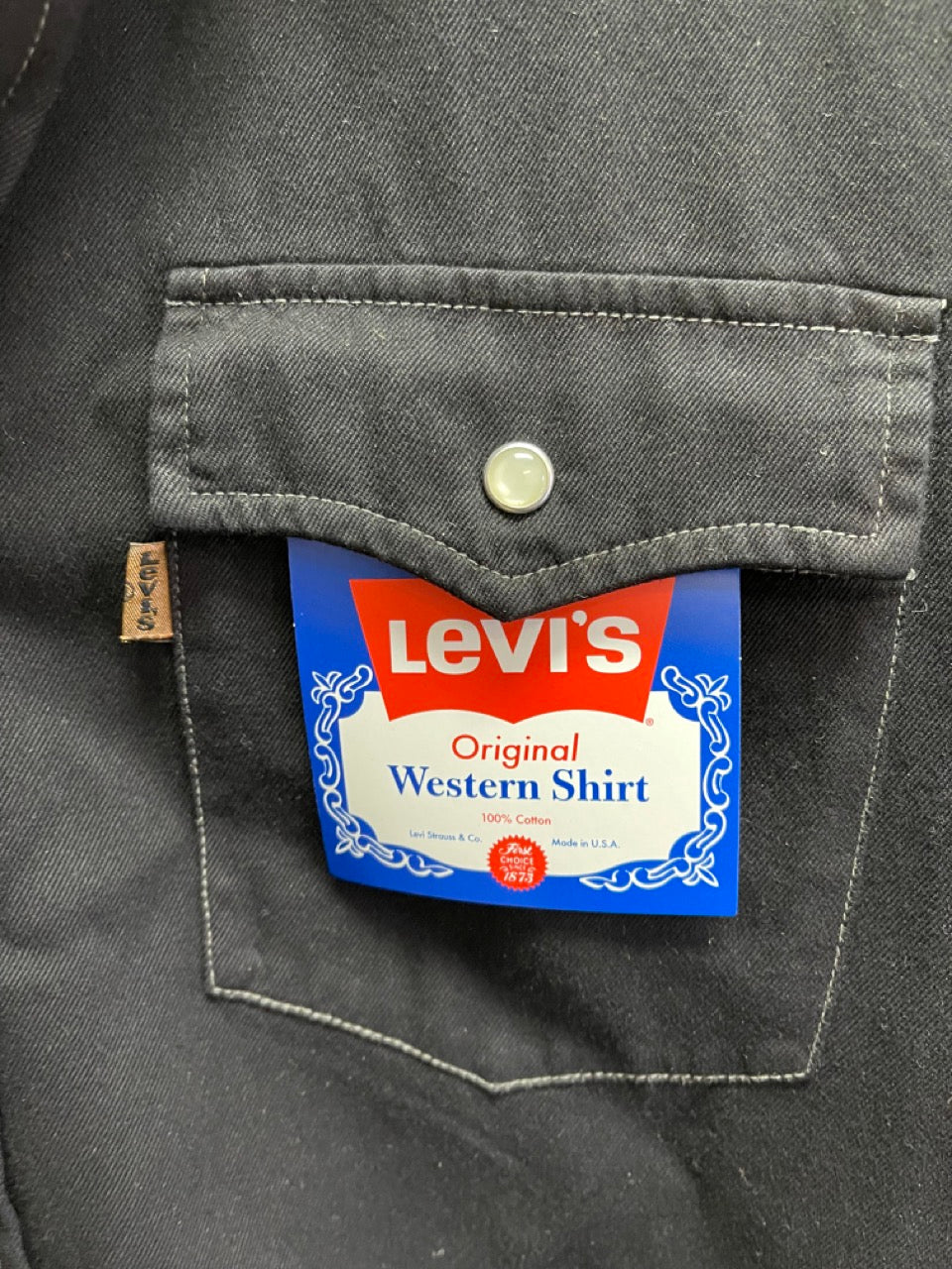 Levis vintage Mens original Black western shirts