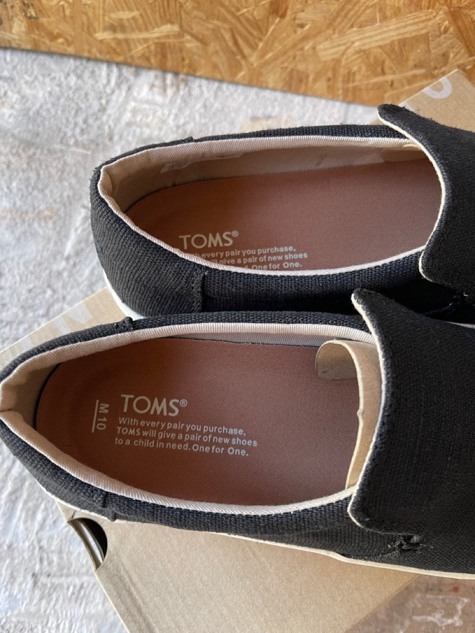 Toms black coated clearance canvas