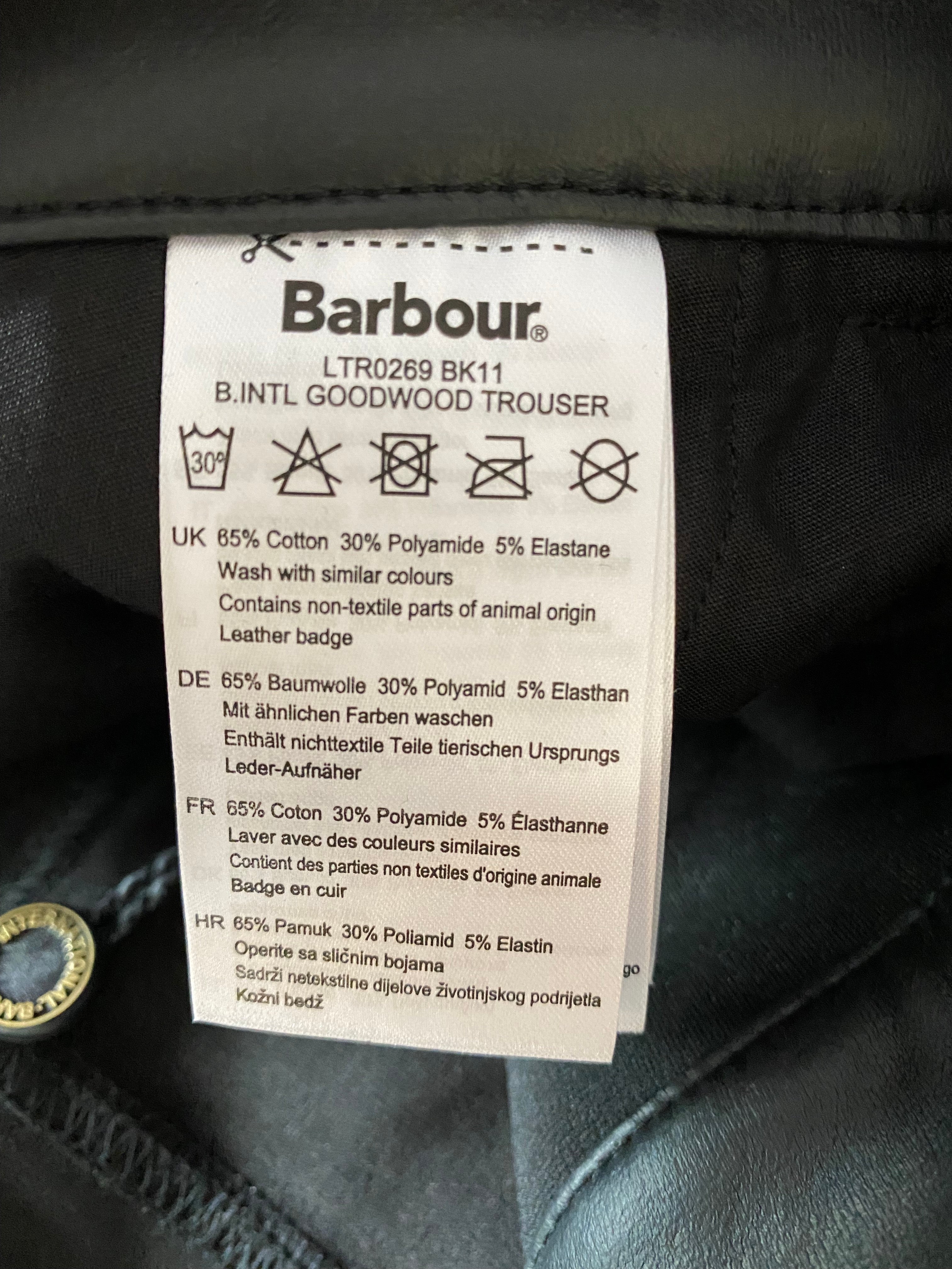 Barbour International Women's Goodwood Leather Trouser - Black