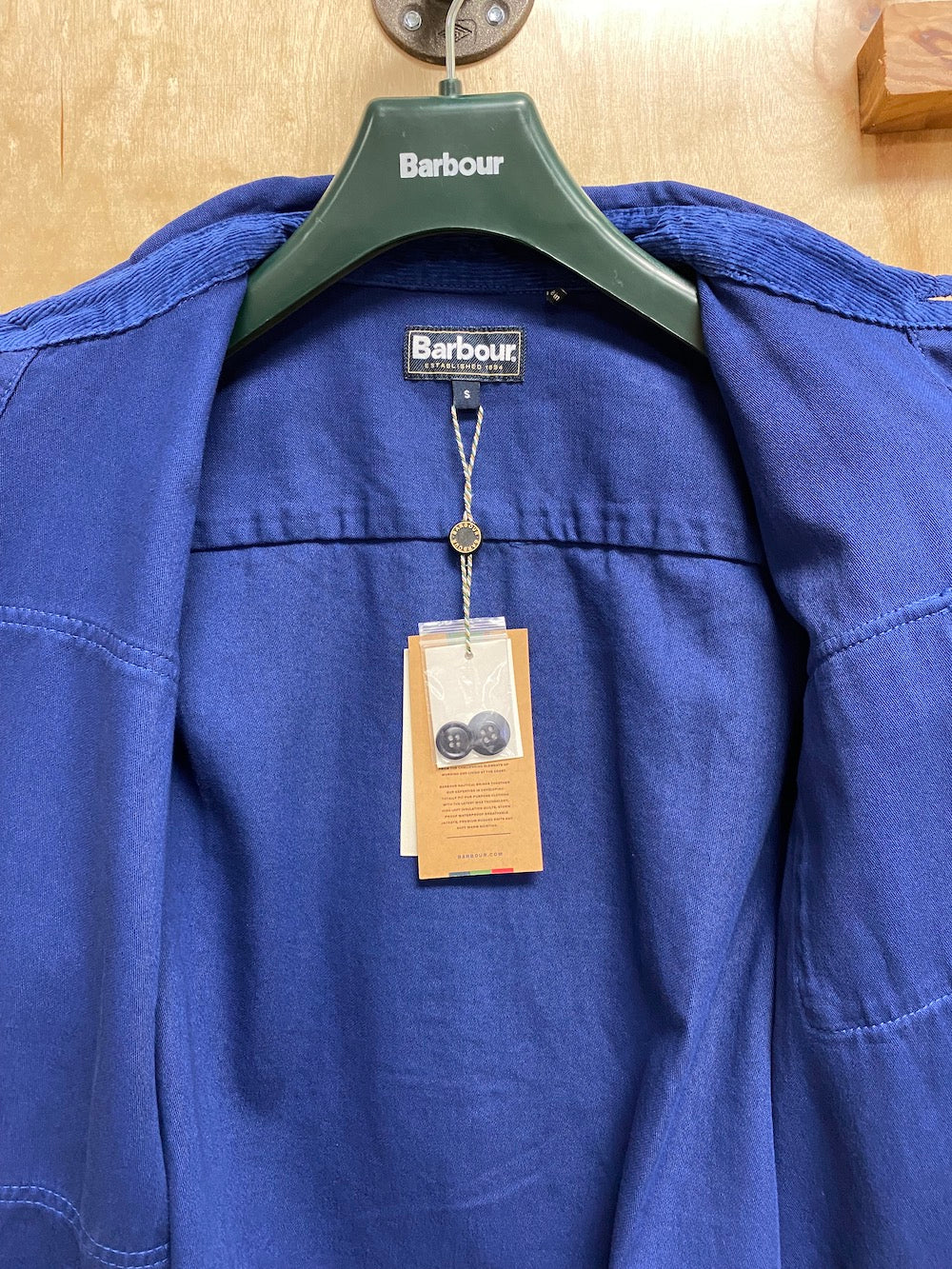 Barbour seaton overshirt blue online