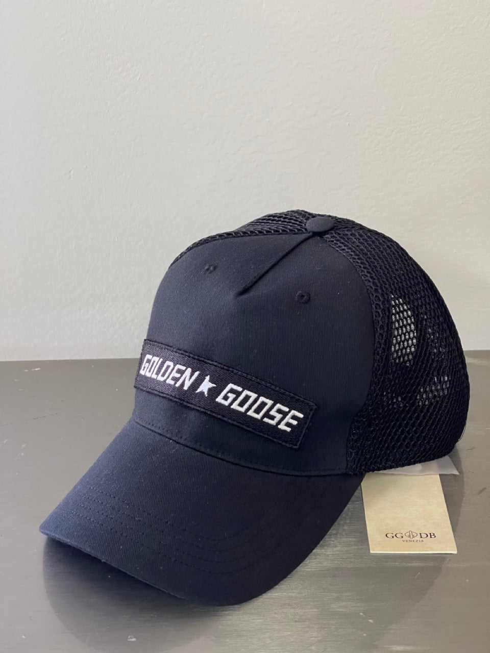 Golden Goose Cap Black Logo G35MA589
