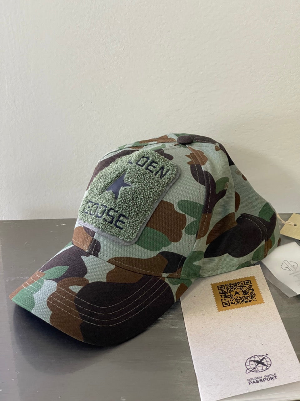 Golden Goose Cap Military Camouflage G35MA590