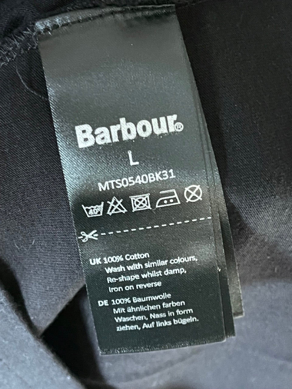 Barbour Slim fit International Block T-shirt BLACK