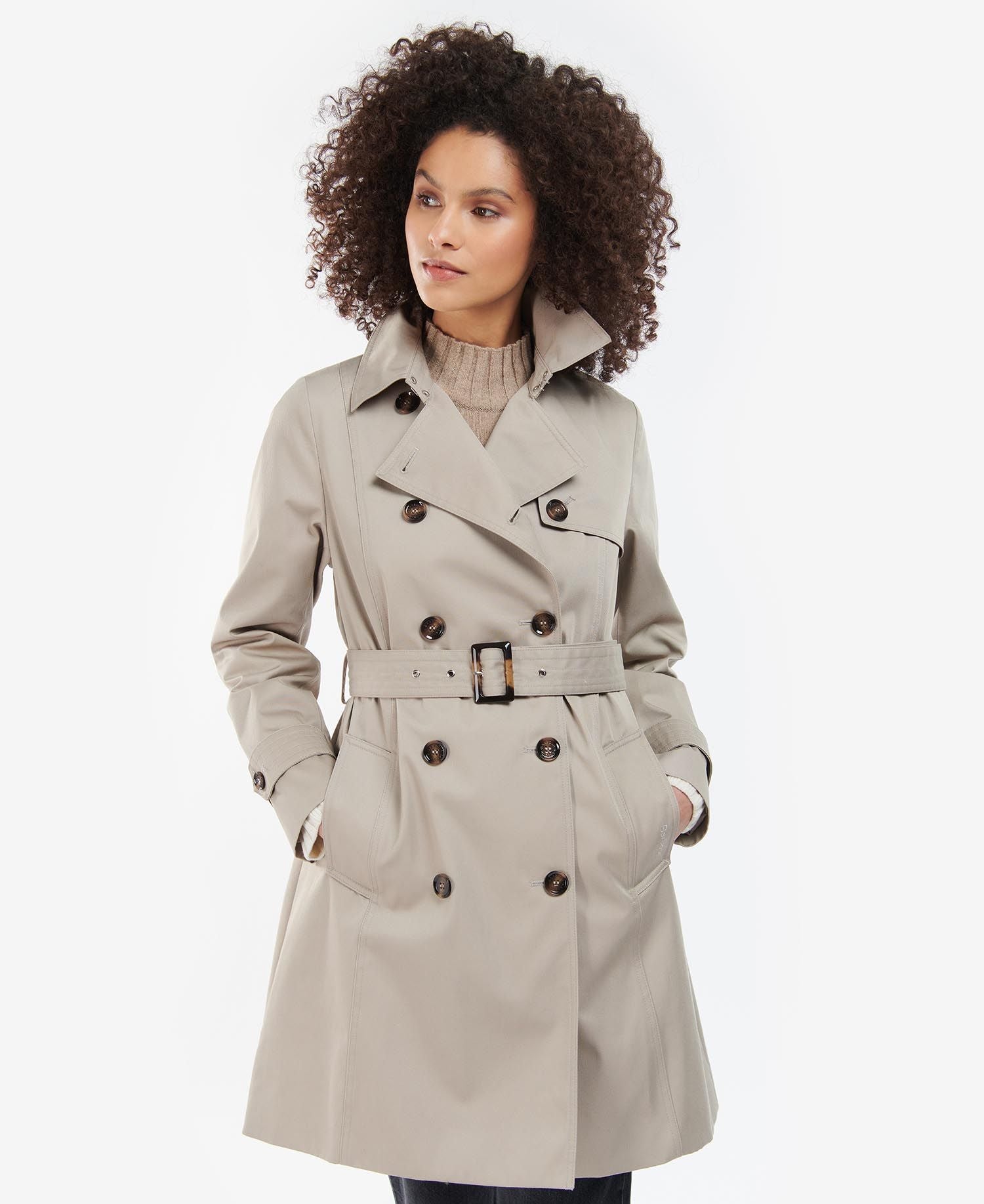 Barbour Women's Short Greta Trench Coat