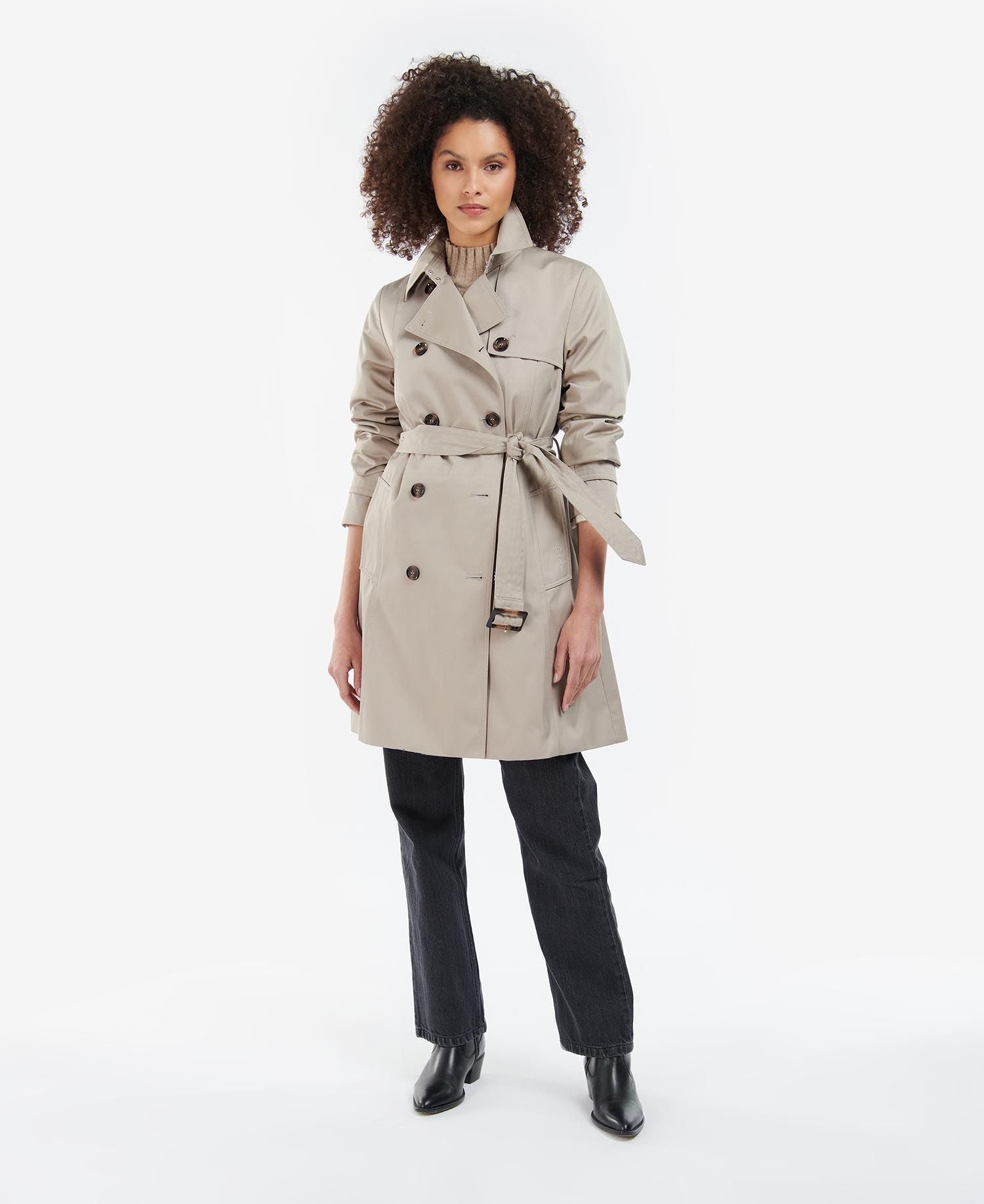 Barbour Women's Short Greta Trench Coat