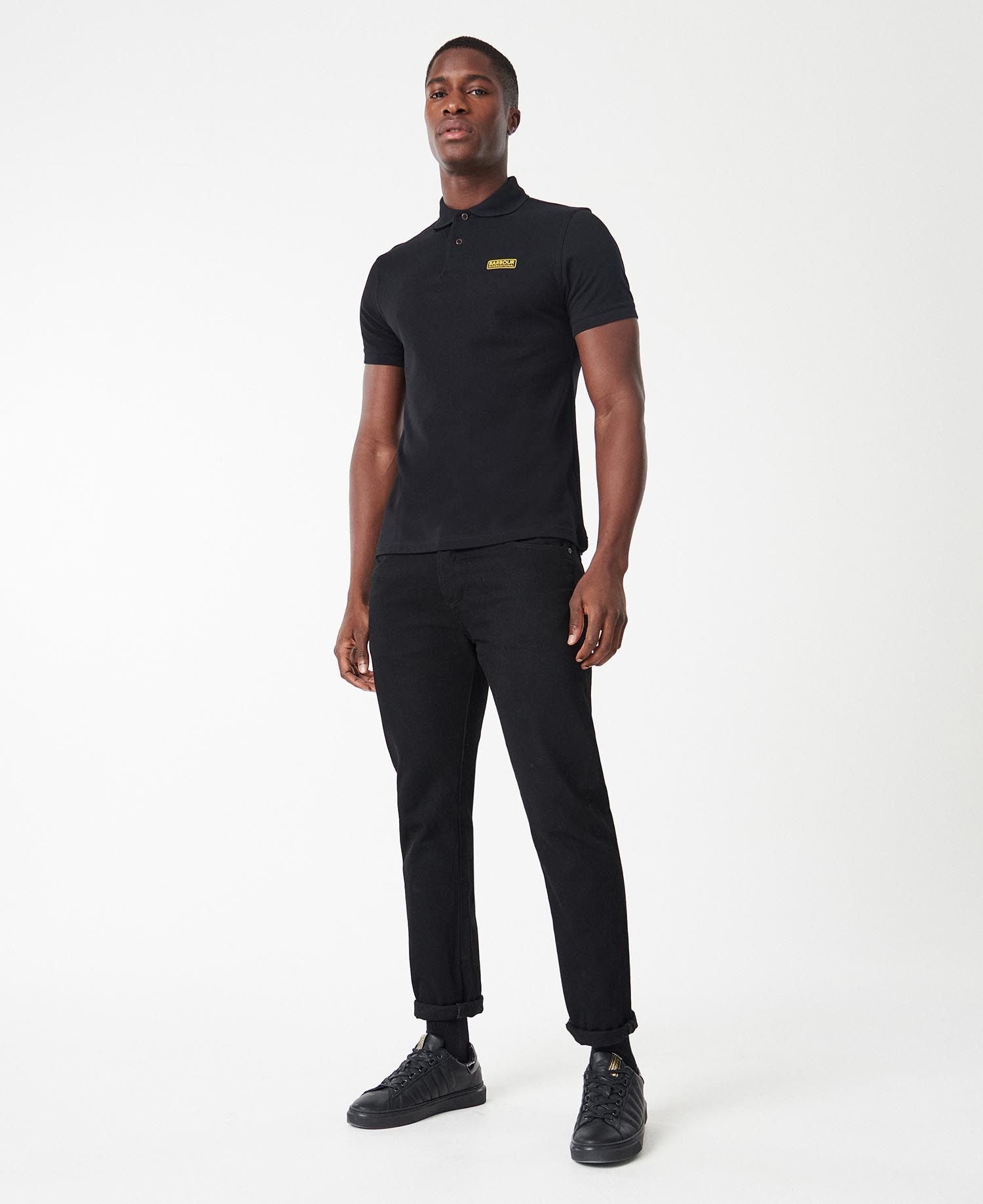 BARBOUR INTERNATIONAL International Polo Shirt Logo – BLACK