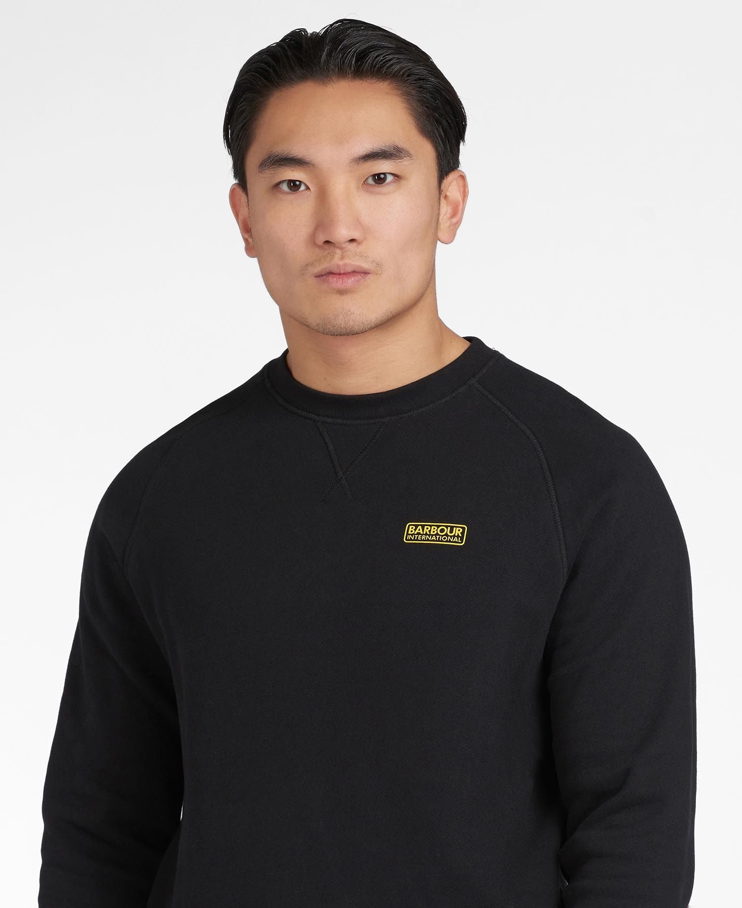 Barbour International Sweatshirt Essential Crew Neck Black