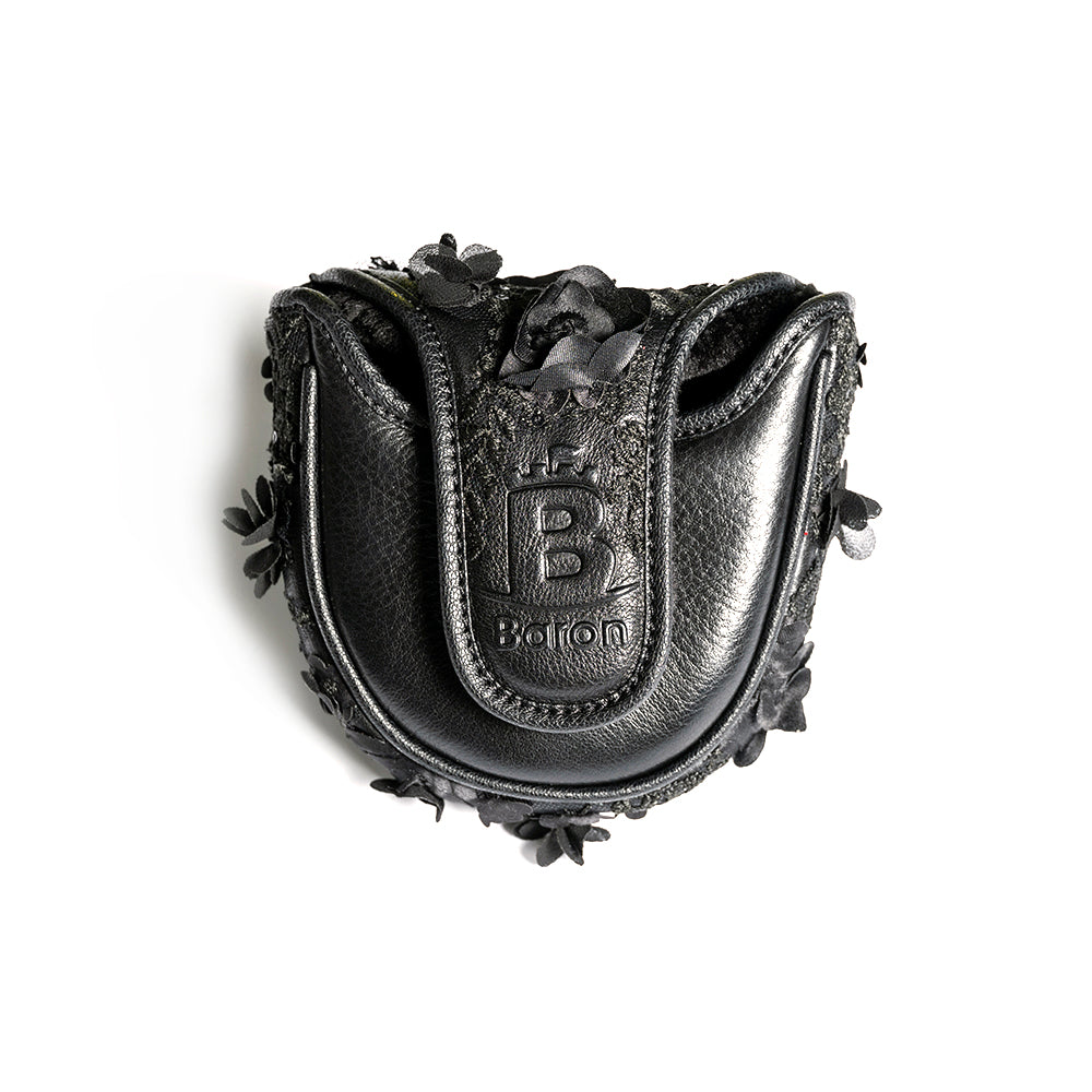 Baron Golf Flower Mallet Putter Cover - Black