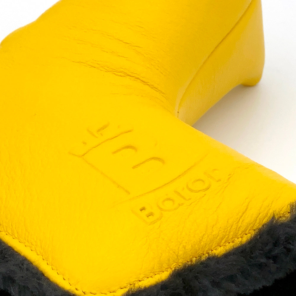 Baron Golf Leather Blade Putter Cover - Yellow
