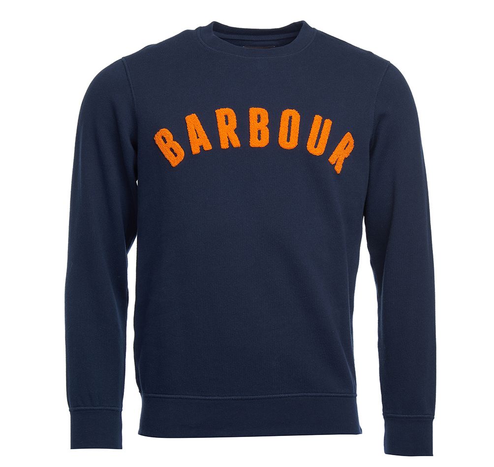 Barbour Men's PREP LOGO CREW - Navy