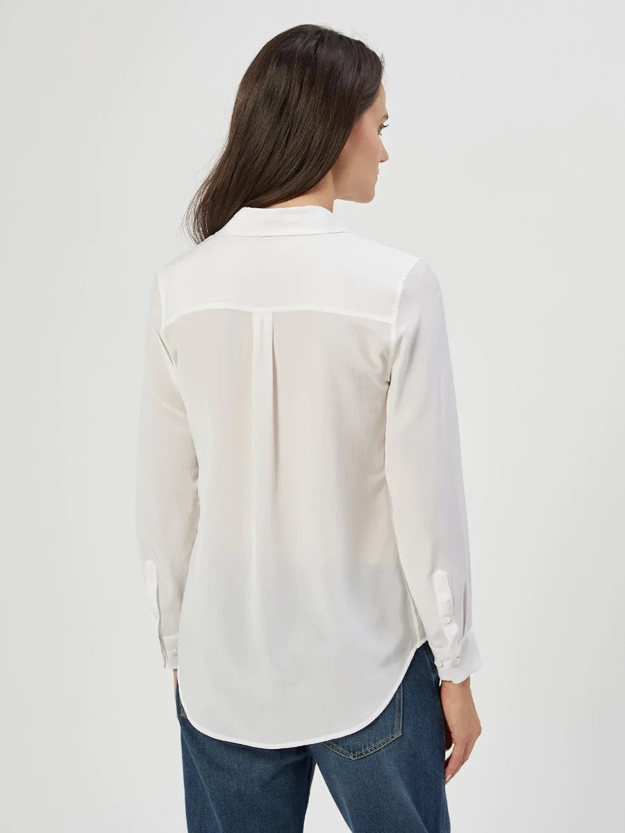 EQUIPMENT Slim Signature Silk Shirt - BRIGHT WHITE