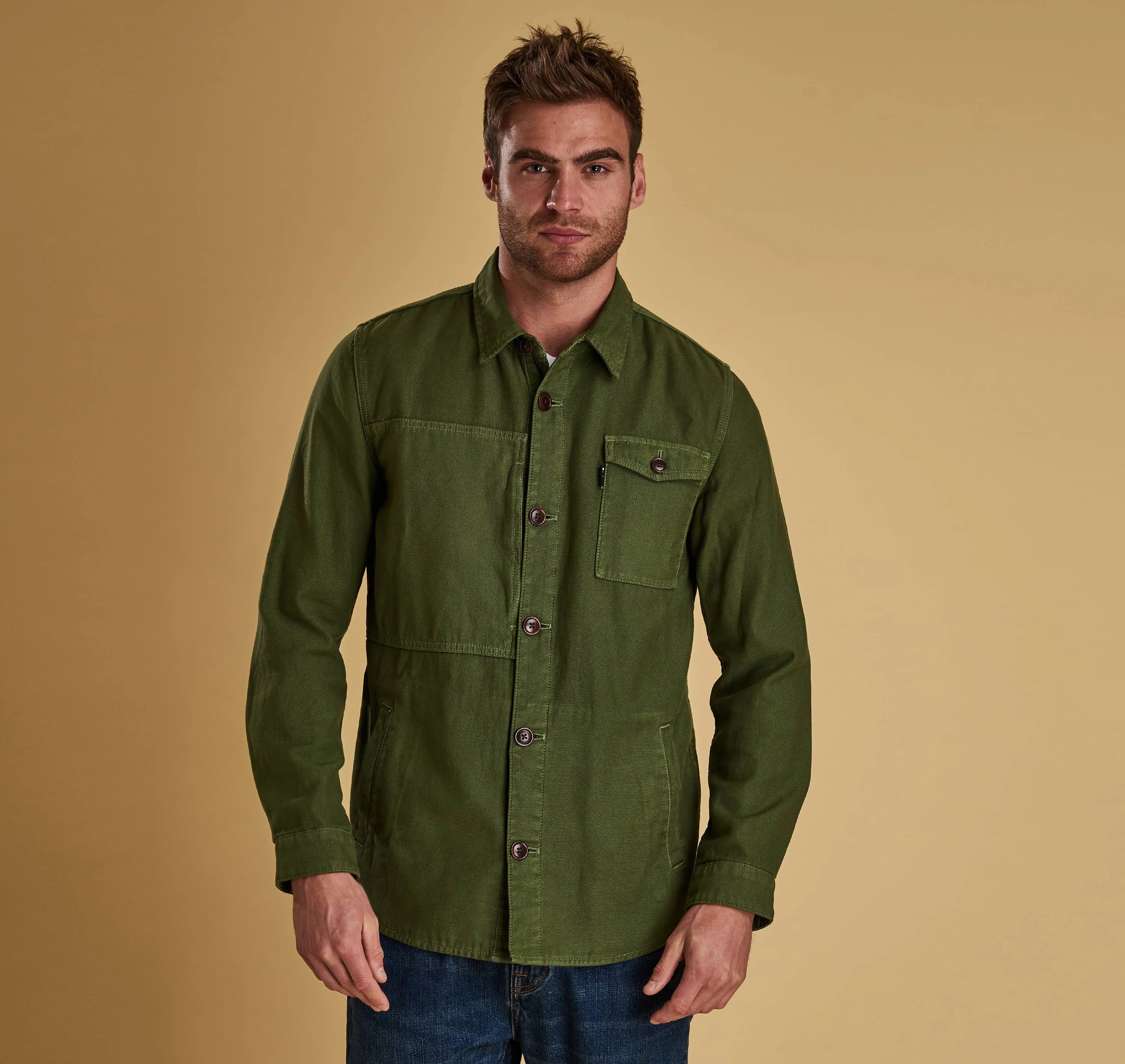 Barbour Seaton Overshirt - Burnt Olive